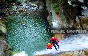 Canyoning or Waterfall Rappelling